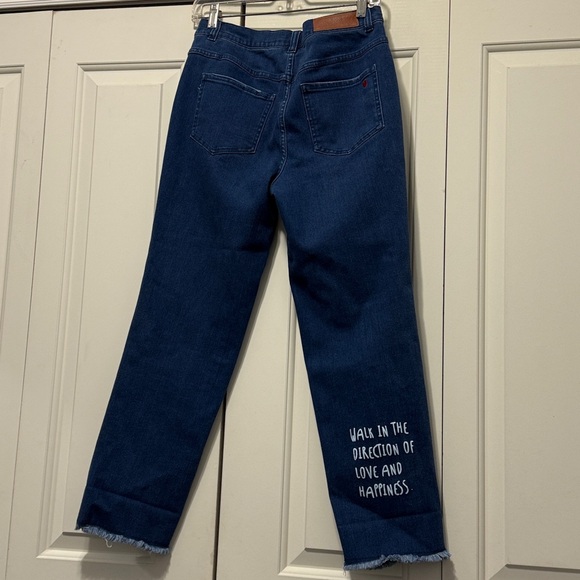 Peace Love World Dark Blue Straight Leg Jeans - Picture 2 of 10
